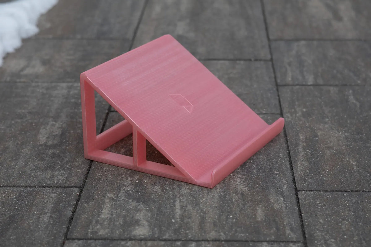 TCG Binder Display Stand for Pokémon MTG Yu-Gi-Oh | Anti-Slip Collector Desk Holder - Pink Translucent default