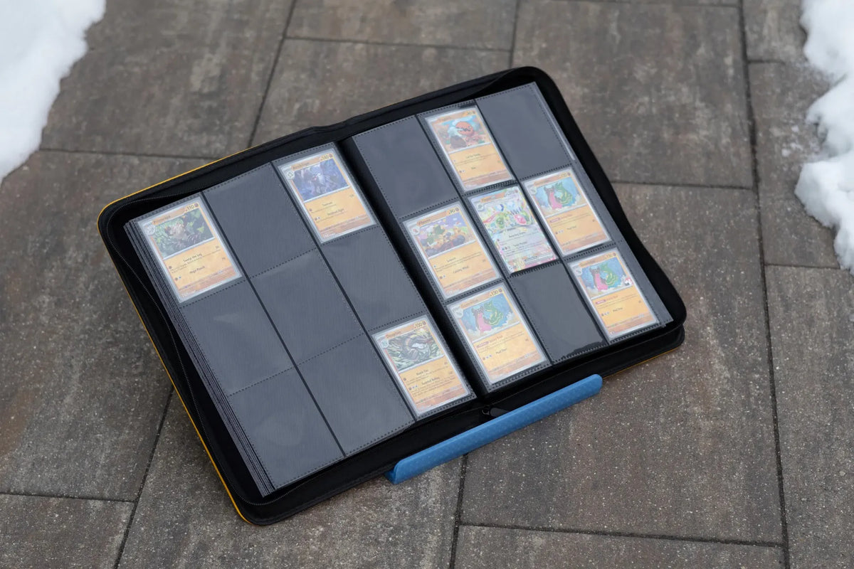 TCG Binder Display Stand for Pokémon MTG Yu-Gi-Oh | Anti-Slip Collector Desk Holder - Blue Translucent default